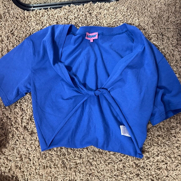 Blue cropped Edikted top - Picture 1 of 1